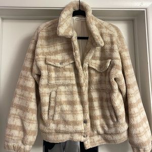 12th Tribe Upstate Beige Teddy Jacket